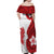 Samoa Teuila 2024 Off Shoulder Maxi Dress Samoan Siapo Pattern Red Version