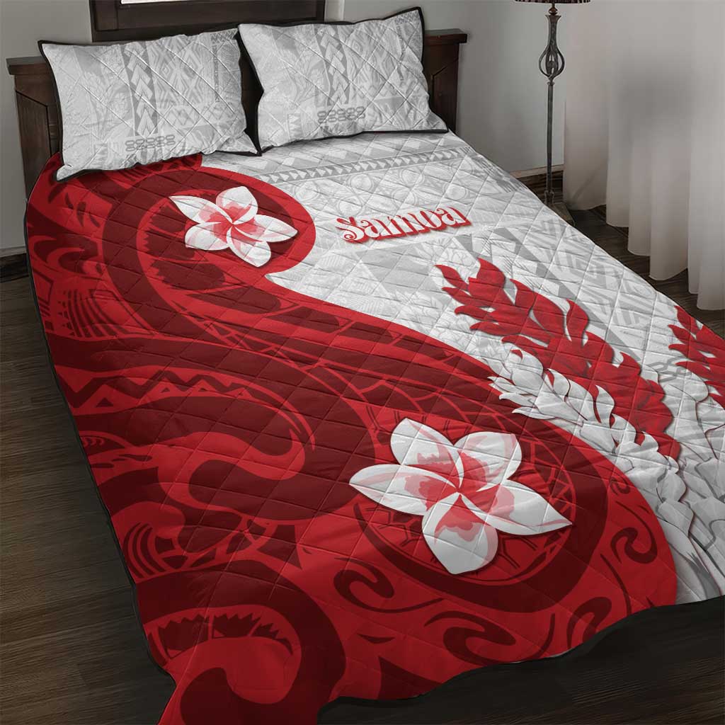 Samoa Teuila 2024 Quilt Bed Set Samoan Siapo Pattern Red Version