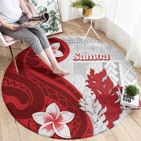 Samoa Teuila 2024 Round Carpet Samoan Siapo Pattern Red Version