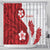 Samoa Teuila 2024 Shower Curtain Samoan Siapo Pattern Red Version
