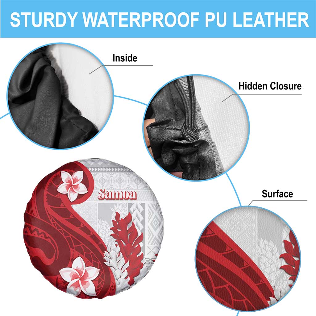 Samoa Teuila 2024 Spare Tire Cover Samoan Siapo Pattern Red Version