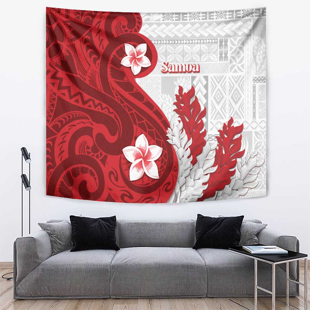 Samoa Teuila 2024 Tapestry Samoan Siapo Pattern Red Version