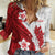 Samoa Teuila 2024 Women Casual Shirt Samoan Siapo Pattern Red Version