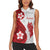 Samoa Teuila 2024 Women Sleeveless Polo Shirt Samoan Siapo Pattern Red Version