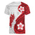 Samoa Teuila 2024 Women V-Neck T-Shirt Samoan Siapo Pattern Red Version