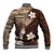 Samoa Teuila 2024 Baseball Jacket Samoan Siapo Pattern Brown Version