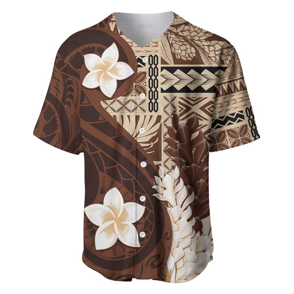 Samoa Teuila 2024 Baseball Jersey Samoan Siapo Pattern Brown Version