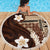 Samoa Teuila 2024 Beach Blanket Samoan Siapo Pattern Brown Version