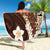 Samoa Teuila 2024 Beach Blanket Samoan Siapo Pattern Brown Version