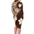 Samoa Teuila 2024 Family Matching Long Sleeve Bodycon Dress and Hawaiian Shirt Samoan Siapo Pattern Brown Version