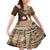 Samoa Teuila 2024 Family Matching Mermaid Dress and Hawaiian Shirt Samoan Siapo Pattern Brown Version