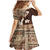 Samoa Teuila 2024 Family Matching Mermaid Dress and Hawaiian Shirt Samoan Siapo Pattern Brown Version