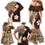 Samoa Teuila 2024 Family Matching Mermaid Dress and Hawaiian Shirt Samoan Siapo Pattern Brown Version