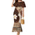 Samoa Teuila 2024 Family Matching Mermaid Dress and Hawaiian Shirt Samoan Siapo Pattern Brown Version