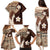 Samoa Teuila 2024 Family Matching Puletasi and Hawaiian Shirt Samoan Siapo Pattern Brown Version