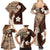 Samoa Teuila 2024 Family Matching Summer Maxi Dress and Hawaiian Shirt Samoan Siapo Pattern Brown Version
