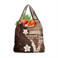 Samoa Teuila 2024 Grocery Bag Samoan Siapo Pattern Brown Version LT05 1-pack One Size Brown - Polynesian Pride