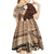 Samoa Teuila 2024 Kid Short Sleeve Dress Samoan Siapo Pattern Brown Version