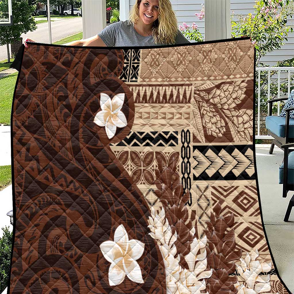 Samoa Teuila 2024 Quilt Samoan Siapo Pattern Brown Version