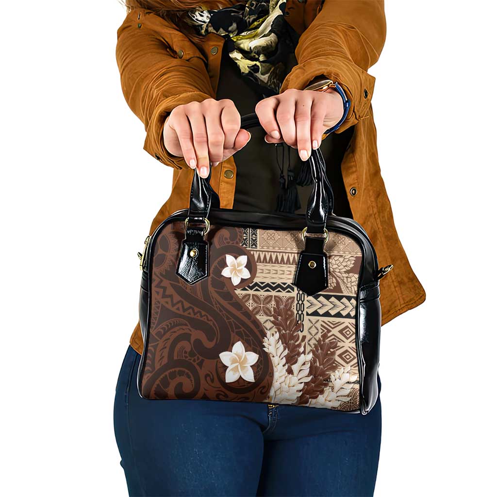 Samoa Teuila 2024 Shoulder Handbag Samoan Siapo Pattern Brown Version