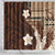 Samoa Teuila 2024 Shower Curtain Samoan Siapo Pattern Brown Version