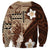 Samoa Teuila 2024 Sweatshirt Samoan Siapo Pattern Brown Version