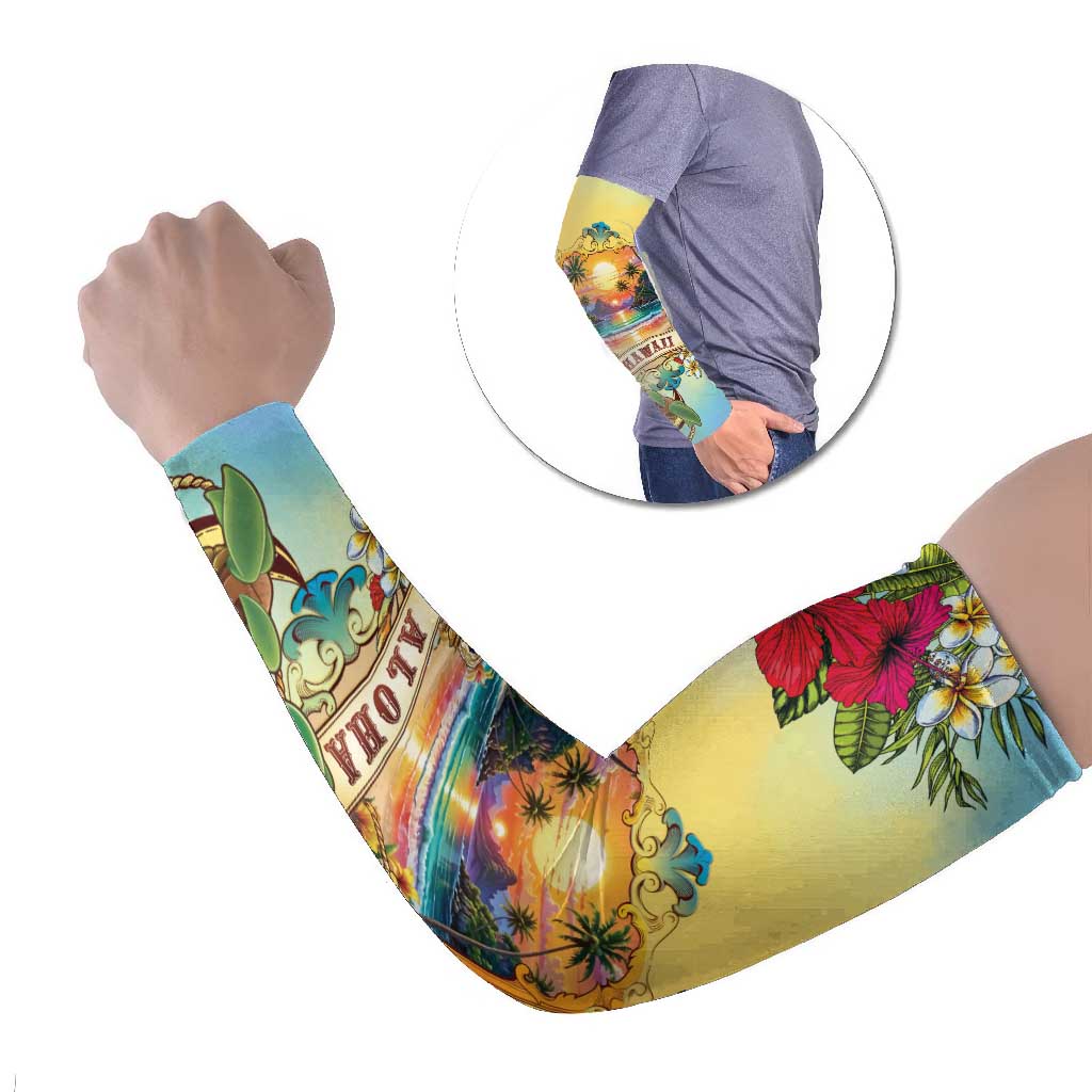 Aloha Hawaii Turtle Arm Sleeves Retro Style - Polynesian Pride