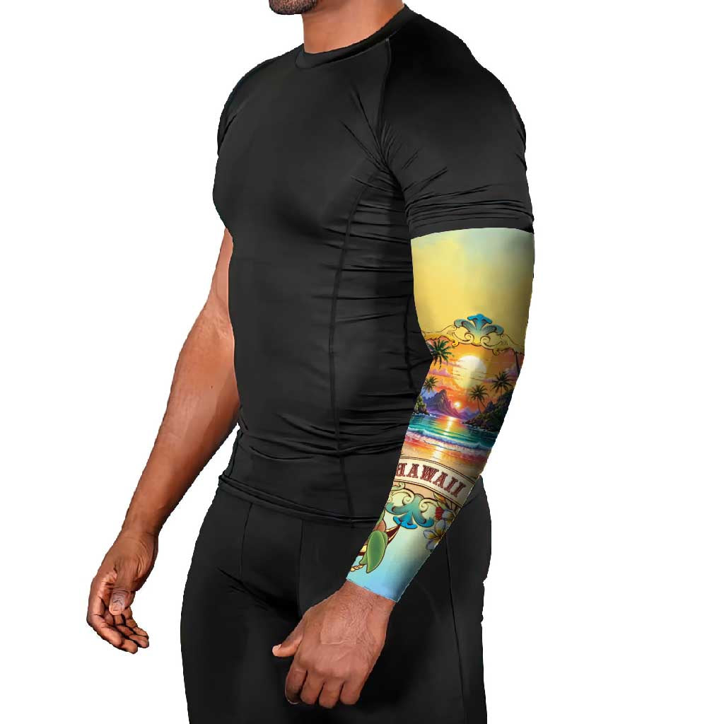 Aloha Hawaii Turtle Arm Sleeves Retro Style - Polynesian Pride