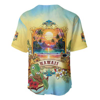 Aloha Hawaii Turtle Baseball Jersey Retro Style - Polynesian Pride