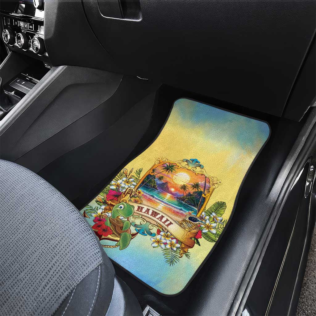 Aloha Hawaii Turtle Car Mats Retro Style - Polynesian Pride