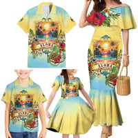 Aloha Hawaii Turtle Family Matching Mermaid Dress and Hawaiian Shirt Retro Style LT05 - Polynesian Pride