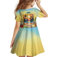Aloha Hawaii Turtle Family Matching Short Sleeve Bodycon Dress and Hawaiian Shirt Retro Style - Polynesian Pride