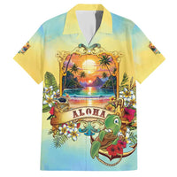 Aloha Hawaii Turtle Family Matching Short Sleeve Bodycon Dress and Hawaiian Shirt Retro Style - Polynesian Pride