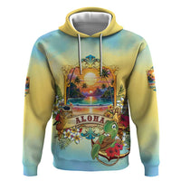 Aloha Hawaii Turtle Hoodie Retro Style - Polynesian Pride