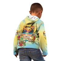Aloha Hawaii Turtle Kid Hoodie Retro Style - Polynesian Pride