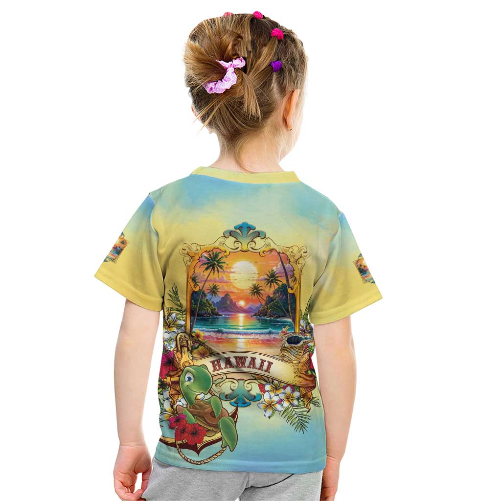 Aloha Hawaii Turtle Kid T Shirt Retro Style - Polynesian Pride