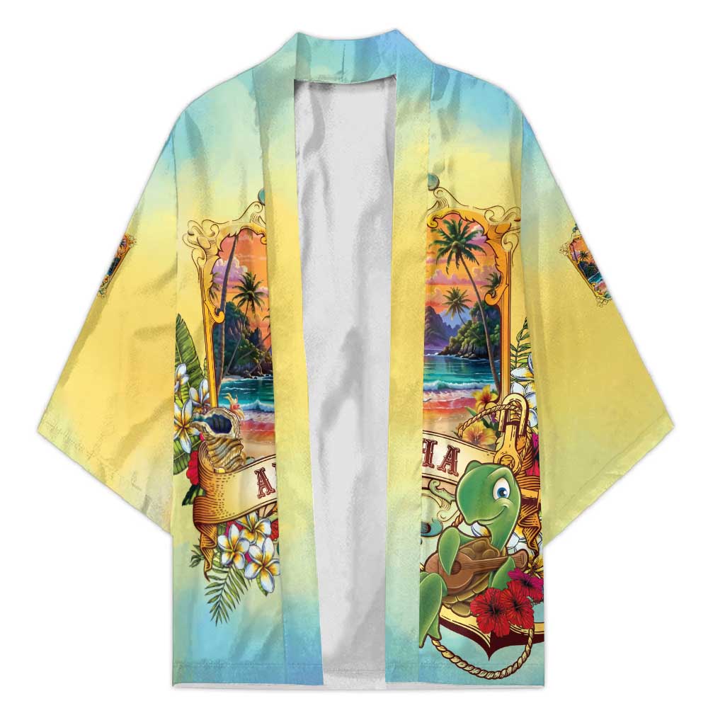Aloha Hawaii Turtle Kimono Retro Style - Polynesian Pride
