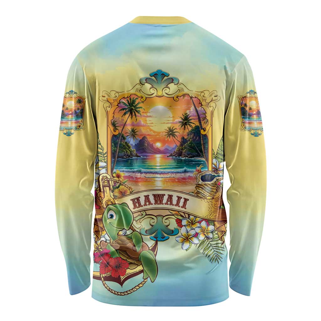 Aloha Hawaii Turtle Long Sleeve Shirt Retro Style LT05 - Polynesian Pride