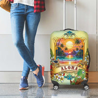 Aloha Hawaii Turtle Luggage Cover Retro Style - Polynesian Pride