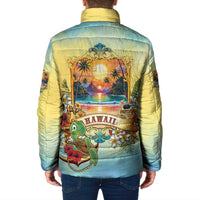 Aloha Hawaii Turtle Padded Jacket Retro Style - Polynesian Pride