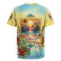 Aloha Hawaii Turtle Rugby Jersey Retro Style LT05 - Polynesian Pride