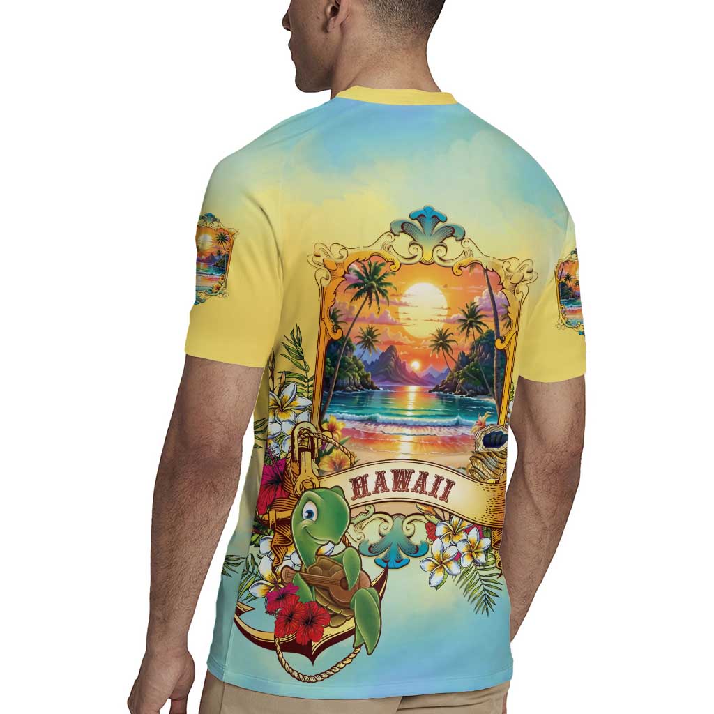 Aloha Hawaii Turtle Rugby Jersey Retro Style LT05 - Polynesian Pride