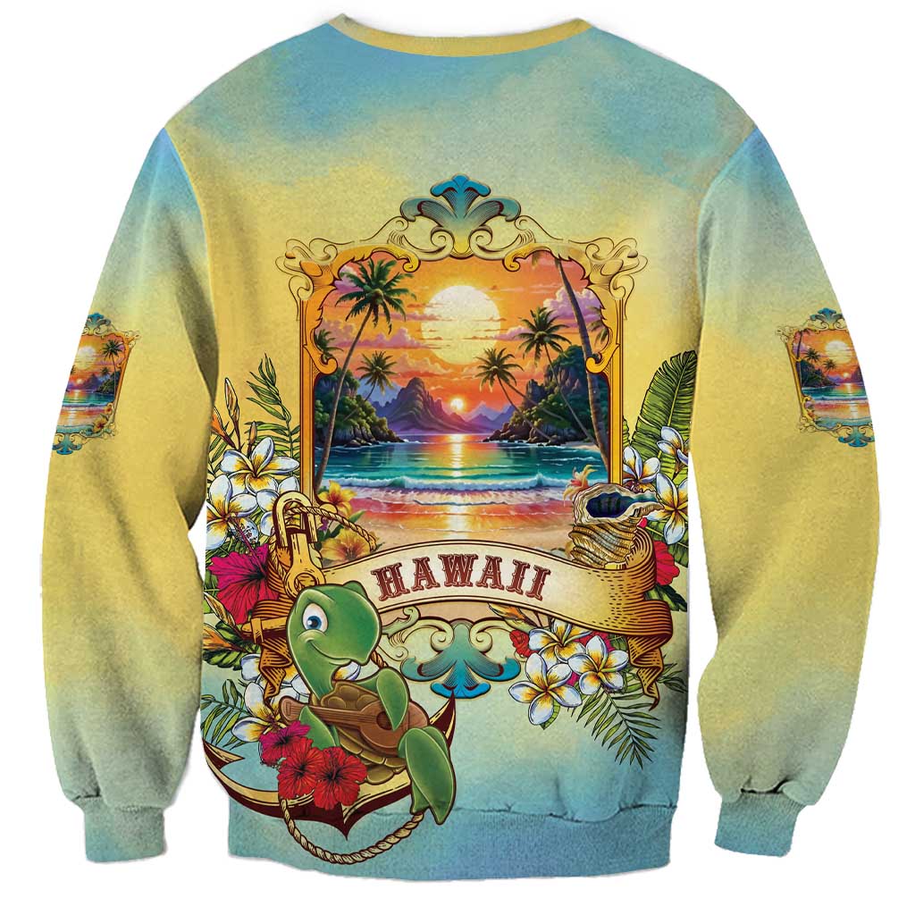 Aloha Hawaii Turtle Sweatshirt Retro Style LT05 - Polynesian Pride