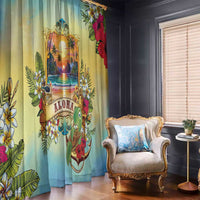 Aloha Hawaii Turtle Window Curtain Retro Style - Polynesian Pride