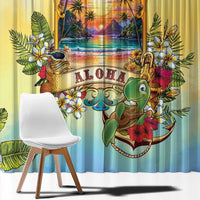 Aloha Hawaii Turtle Window Curtain Retro Style - Polynesian Pride