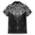 New Zealand Aotearoa Family Matching Summer Maxi Dress and Hawaiian Shirt Maori Manta Ray Moko Black - Polynesian Pride