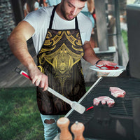 New Zealand Aotearoa Apron Maori Manta Ray Moko Gold - Polynesian Pride