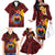 Papua New Guinea Gulf Province Family Matching Off Shoulder Long Sleeve Dress and Hawaiian Shirt Mix Coat Of Arms Polynesian Pattern LT05 - Polynesian Pride