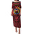 Papua New Guinea Gulf Province Family Matching Puletasi Dress and Hawaiian Shirt Mix Coat Of Arms Polynesian Pattern LT05 Mom's Dress Red - Polynesian Pride