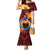 Papua New Guinea Gulf Province Mermaid Dress Mix Coat Of Arms Polynesian Pattern LT05 Women Red - Polynesian Pride